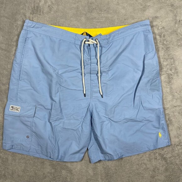 Polo Ralph Lauren Men's 2XB Blue Lined Swim Trunks‎ Swimsuit Suit / Swimwear - Picture 1 of 8
